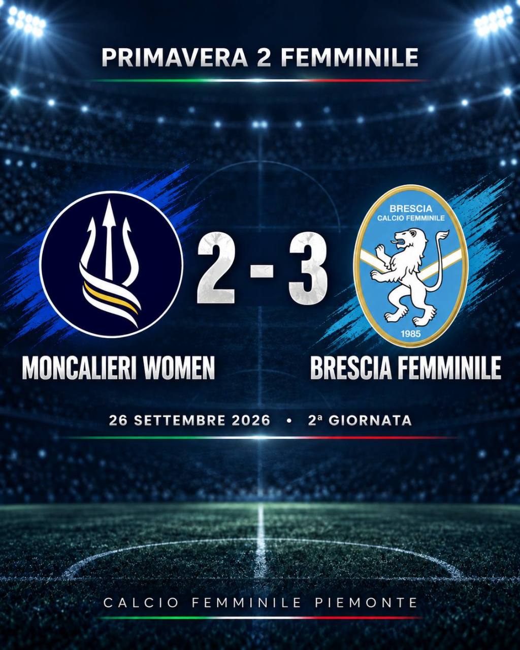 Moncalieri-Brescia 2-3: una sfida decisa nel finale, lo sguardo di Bellagotti sul futuro della&nbsp;Primavera